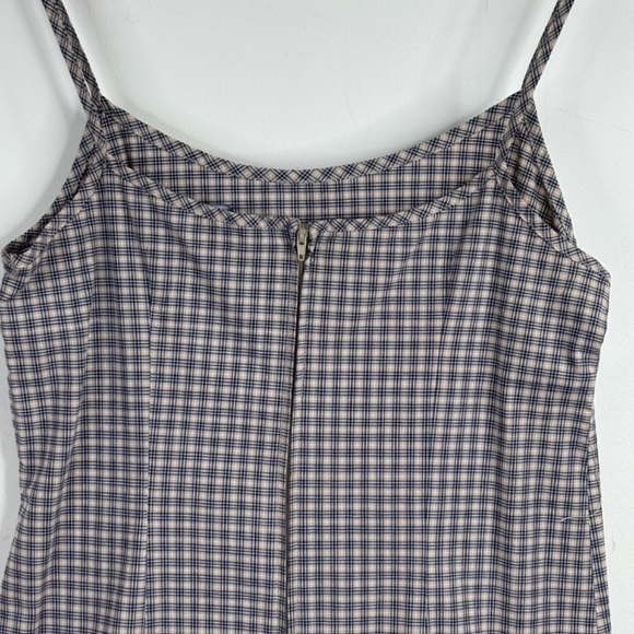 VTG 90s JONATHAN MARTIN Plaid Mini Dress Preppy Academia Retro Office Siren Y2K - Picture 4 of 9